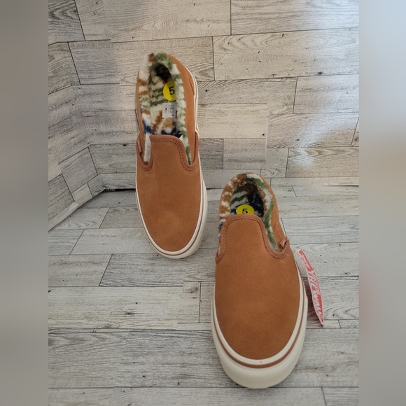 Vans Shoes - Vans Slip-On Sneakers in Tan with White Sole